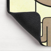 ヴィンテージアールデコ作業車および機械作業者 マウスパッド (コーナー)