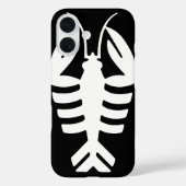 ヴィンテージアールデコ動物，白のロブスター Case-Mate iPhoneケース (裏面)