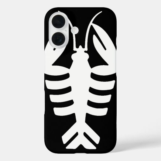 ヴィンテージアールデコ動物,白のロブスター Case-Mate iPhoneケース (裏面)