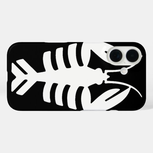 ヴィンテージアールデコ動物，白のロブスター Case-Mate iPhoneケース (裏面 (横))