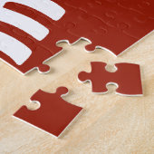 ヴィンテージアールデコ動物、白ロブスターオン赤 ジグソーパズル (側面)