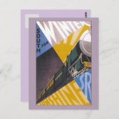 ヴィンテージアールデコ南部鉄道の旅行広告 ポストカード (正面/裏面)