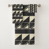 ヴィンテージアールデコ図形(白黒) バスタオルセット (インサイチュ)