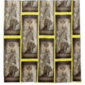 ヴィンテージアールデコ夫人 シャワーカーテン (正面)