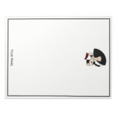 ヴィンテージアールデコ女性の帽子手袋カラー ノートパッド (正面)