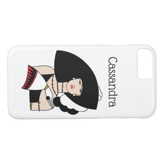 ヴィンテージアールデコ女性の帽子手袋カラー Case-Mate iPhoneケース (裏面(横))