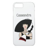 ヴィンテージアールデコ女性の帽子手袋カラー Case-Mate iPhoneケース (裏面)