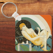 ヴィンテージアールデコ女性ソファ、チョンプレ キーホルダー (正面)