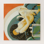 ヴィンテージアールデコ女性ソファ、チョンプレ ジグソーパズル (縦)