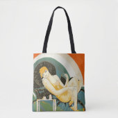 ヴィンテージアールデコ女性ソファ、チョンプレ トートバッグ (正面)