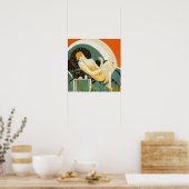 ヴィンテージアールデコ女性ソファ、チョンプレ ポスター (キッチン)