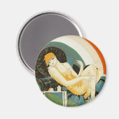 ヴィンテージアールデコ女性ソファ、チョンプレ マグネット (正面/裏面)