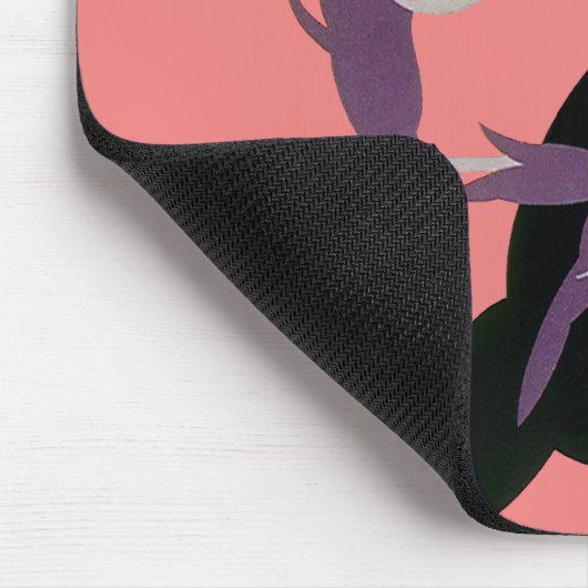 ヴィンテージアールデコ女性、アフタヌーンティーとカップケーキ マウスパッド (コーナー)