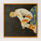 ヴィンテージアールデコ女性、喫煙by S. Chompre ジグソーパズル (縦)