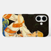 ヴィンテージアールデコ女性、喫煙by S. Chompre Case-Mate iPhoneケース (裏面 (横))