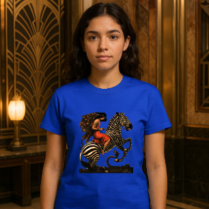 ヴィンテージアールデコ女性 Tシャツ