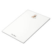 ヴィンテージアールデコ帽子Cをかぶった花付き女性 ノートパッド (アングル)