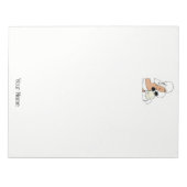 ヴィンテージアールデコ帽子Cをかぶった花付き女性 ノートパッド (正面)