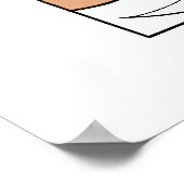 ヴィンテージアールデコ帽子Cをかぶった花付き女性 ポスター (角)