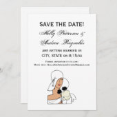 ヴィンテージアールデコ帽子Cをかぶった花付き女性 招待状 (正面/裏面)