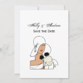 ヴィンテージアールデコ帽子Cをかぶった花付き女性 招待状 (正面)