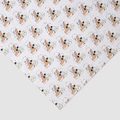 ヴィンテージアールデコ帽子Cをかぶった花付き女性 薄葉紙 (詳細)