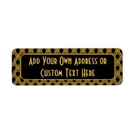 ヴィンテージアールデコ幾何学的ファンパターン ラベル