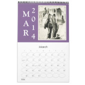 ヴィンテージアールデコ広告ファッションの2014年カレンダー カレンダー (3月 2026)