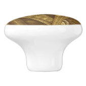 ヴィンテージアールデコ彫刻家具 セラミックノブ (側面)