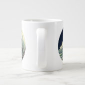 ヴィンテージアールデコ愛好家キスインザウェーブアットビーチ ジャンボコーヒーマグカップ (裏面)