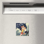 ヴィンテージアールデコ愛好家キス結婚式日付を保存 マグネット (インサイチュ (食洗機))