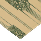 ヴィンテージアールデコ抽象芸術孔雀パターン テーブルクロス (アングル)