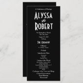 ヴィンテージアールデコ文字結婚式 プログラム (正面/裏面)