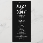 ヴィンテージアールデコ文字結婚式 プログラム (正面)