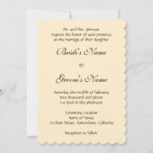 ヴィンテージアールデコ新郎新婦結婚ズ 招待状 (裏面)