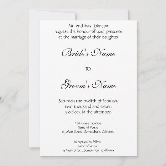 ヴィンテージアールデコ新郎新婦結婚ズ 招待状 (裏面)