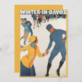 ヴィンテージアールデコ旅行冬inダボス招待状 招待状 (正面/裏面)