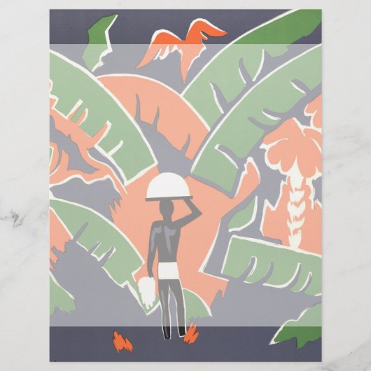 ヴィンテージアールデコ旅行，アフリカのジャングルの先住民 (正面)