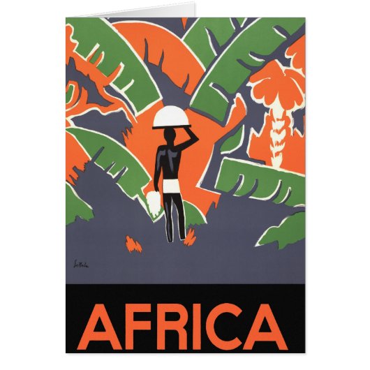 ヴィンテージアールデコ旅行，アフリカのジャングルの先住民 (正面)