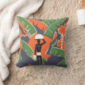 ヴィンテージアールデコ旅行,アフリカのジャングルの先住民 クッション (ブランケット)