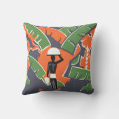 ヴィンテージアールデコ旅行,アフリカのジャングルの先住民 クッション (裏面)