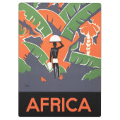 ヴィンテージアールデコ旅行,アフリカのジャングルの先住民 クリップボード (裏面)