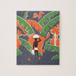 ヴィンテージアールデコ旅行，アフリカのジャングルの先住民 ジグソーパズル