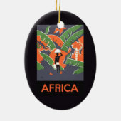 ヴィンテージアールデコ旅行,アフリカのジャングルの先住民 セラミックオーナメント (裏面)