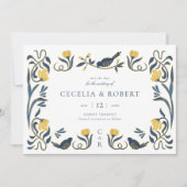 ヴィンテージアールデコ日付カードの保存 招待状 (正面)