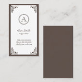 ヴィンテージアールデコ枠コピーライター 名刺 (正面/裏面)