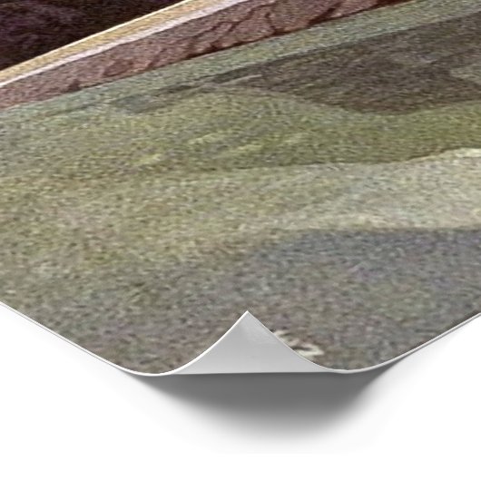 ヴィンテージアールデコ機関車列車Ad ポスター (角)