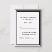 ヴィンテージアールデコ白黒フレーム#1 V RSVP (裏面)