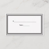 ヴィンテージアールデコ白黒フレーム#2護衛カード プレイスカード (裏面)