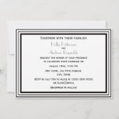 ヴィンテージアールデコ白黒フレーム#2 結婚 H 招待状 (裏面)